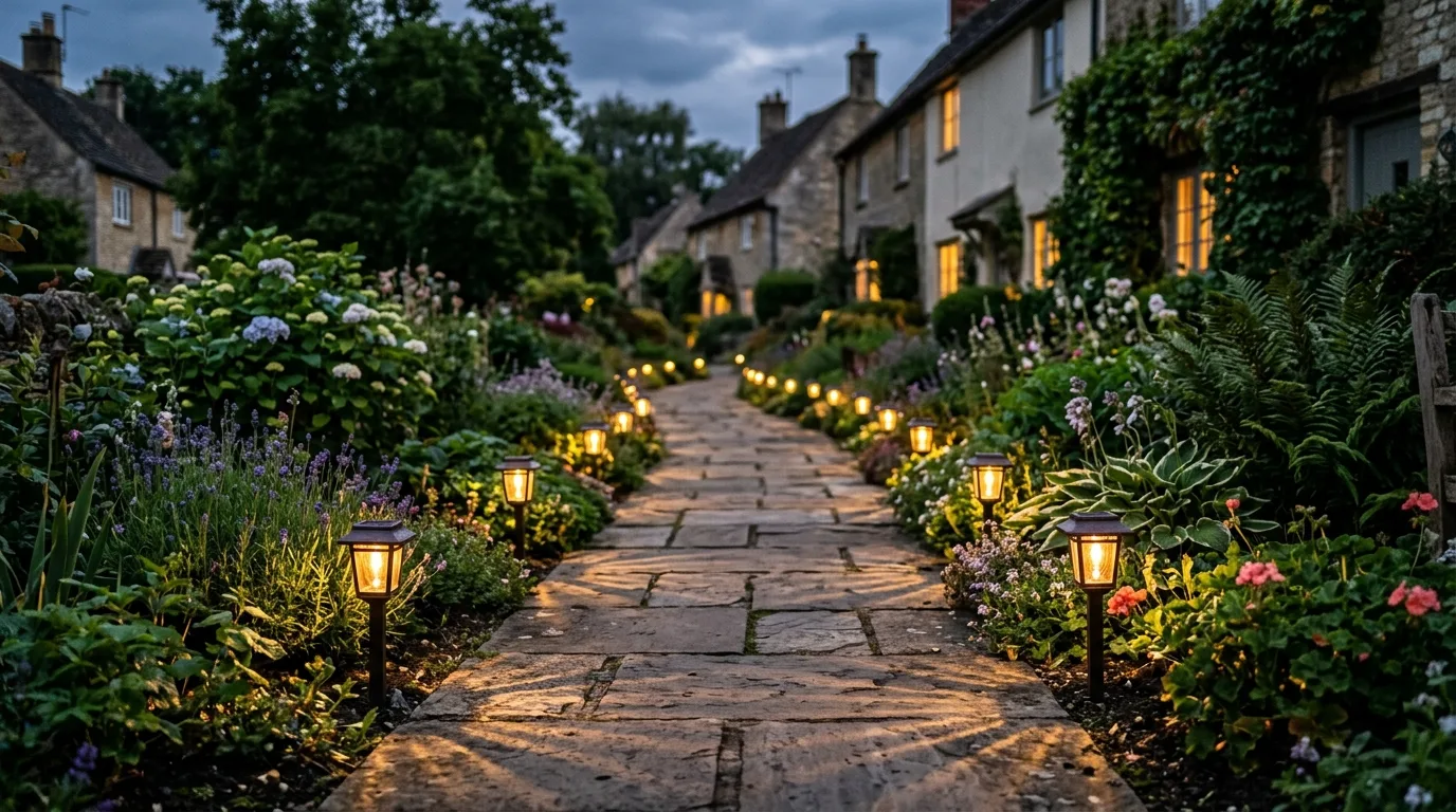 Modern Sidewalk With Simple Shrubs
